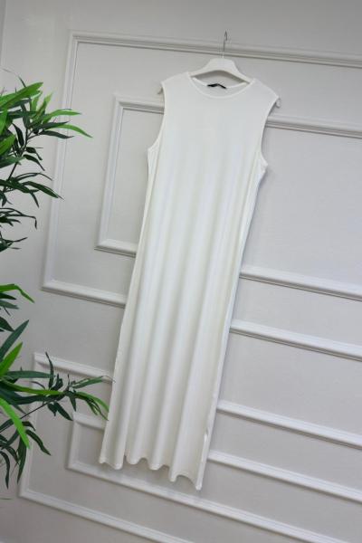 Penye Elbise Astar  Beyaz