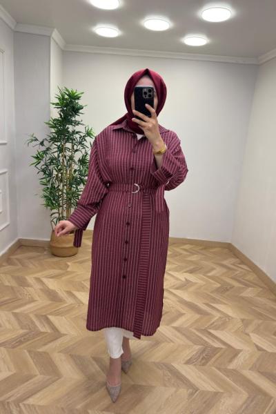 Puane Gömlek Kap Bordo