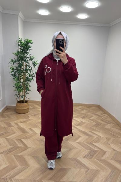 Puane Luna Giy Çık Takım Bordo