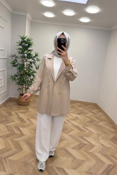 Qupra Blazer Ceket  Vizon