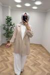 Qupra Blazer Ceket  Vizon