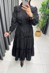 Roza  Elbise  Siyah