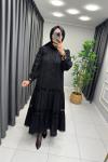 Roza  Elbise  Siyah