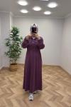 Sahra Pike Elbise  Bordo