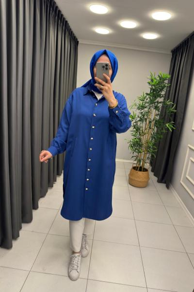 Selis Gömlek Kap  Saks Mavisi