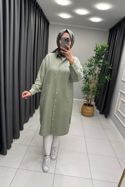 Selis Gömlek Kap Mint Yeşili