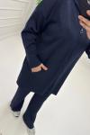 Sim Detaylı Merserize Takım Lacivert