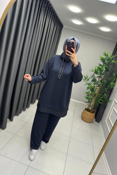 Talia Oysho Paraşüt Detay Kapşonlu Takım Antrasit