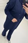 Taş Detaylı Triko Takım Lacivert