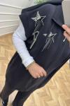 Yıldız Taşlı Takım Siyah