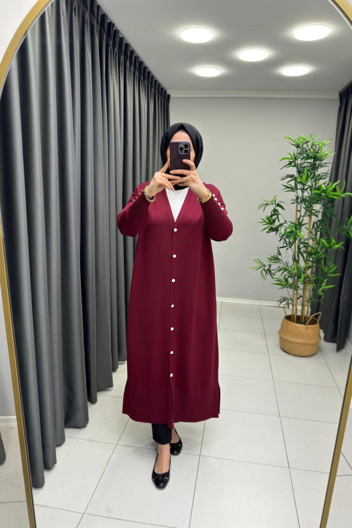  Merserize Hırka  Bordo