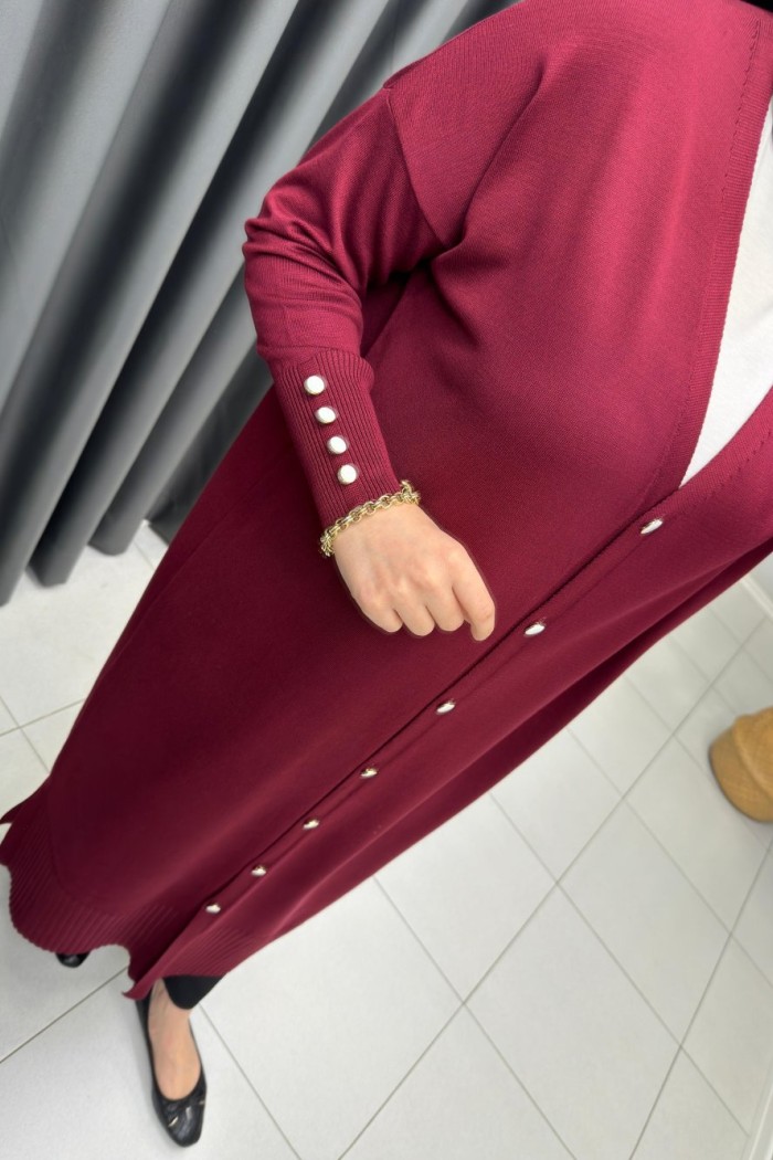  Merserize Hırka  Bordo