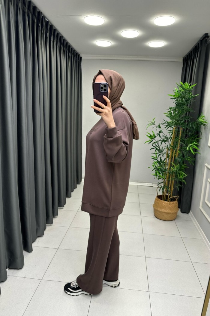 Alya Premium Oysho Takım  Kahverengi
