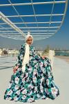 Merwish Begonya İthal Krep Elbise Siyah