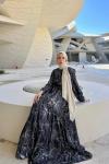 Juliet İthal Krep Elbise Siyah