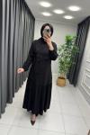 Vera Tensel Kumaş Elbise  Siyah