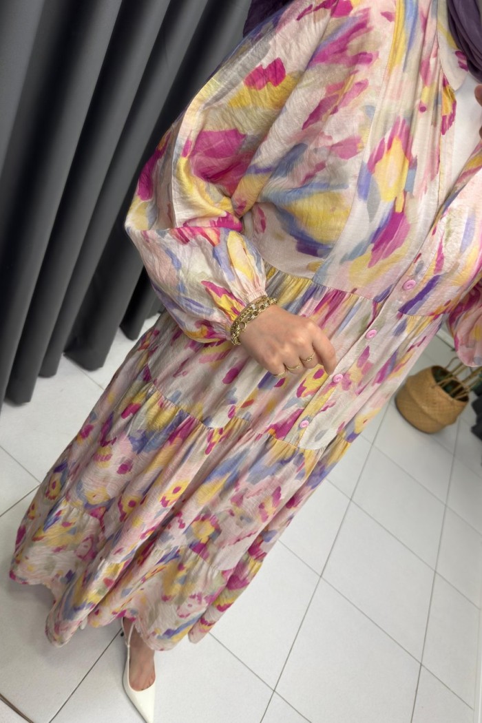 Sofia Mango Elbise Açık Pembe