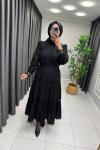 Roza  Elbise  Siyah