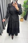 Roza  Elbise  Siyah