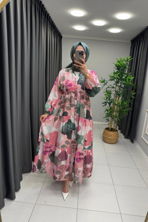 Manolya Elbise Pembe