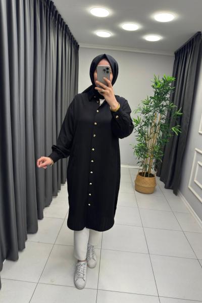 Selis Gömlek Kap  Siyah