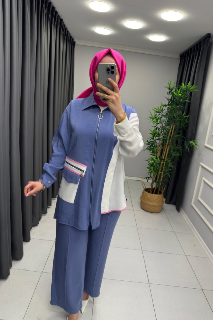 Lamia Takım İndigo Mavi