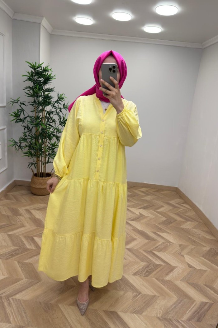 Çağla Elbise Sarı