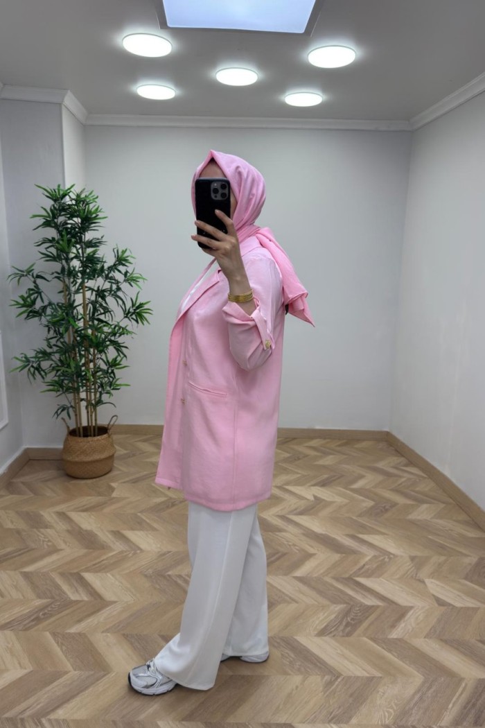 Qupra Blazer Ceket  Pembe