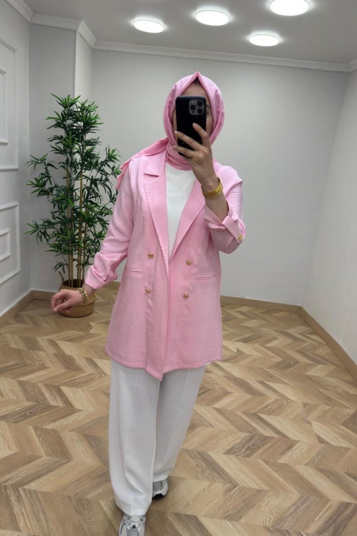 Qupra Blazer Ceket  Pembe