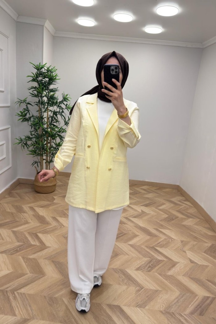 Qupra Blazer Ceket  Sarı