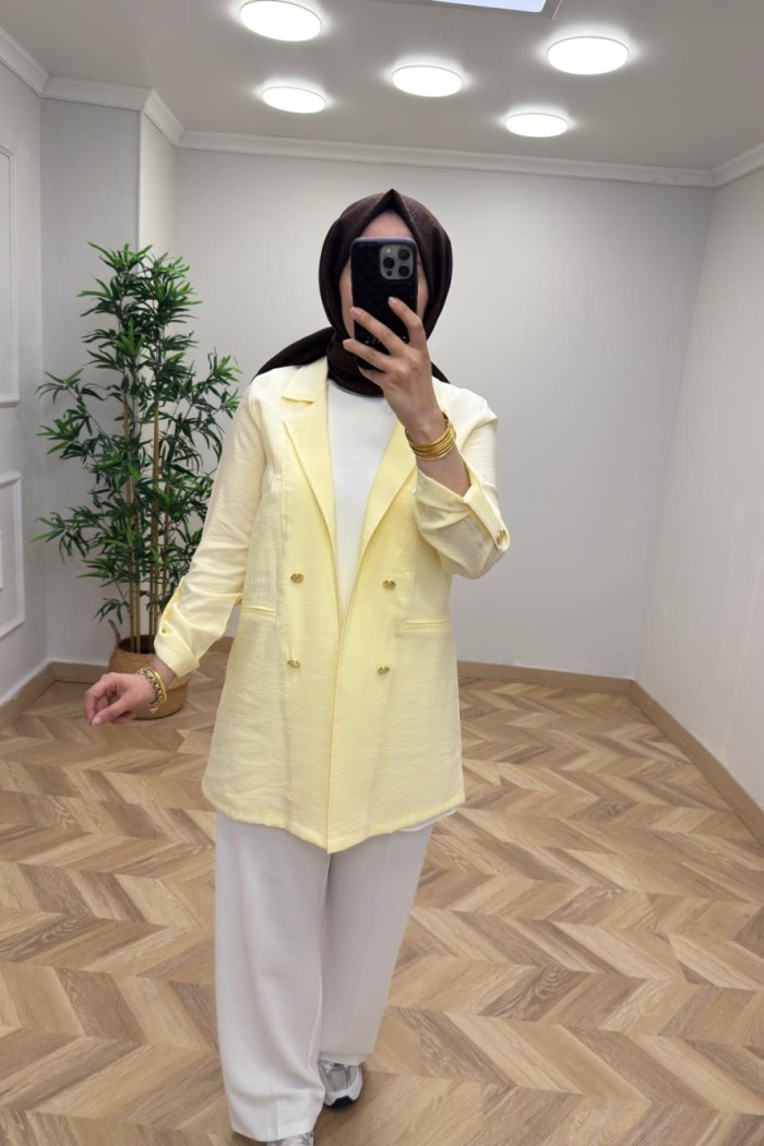 Qupra Blazer Ceket  Sarı
