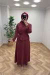 Naqshe Etekli Takım  Bordo