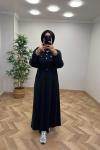 Sahra Pike Elbise  Siyah