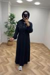 Sahra Pike Elbise  Siyah