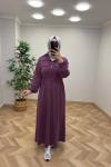 Sahra Pike Elbise  Bordo