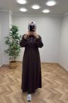 Sahra Pike Elbise  Kahverengi