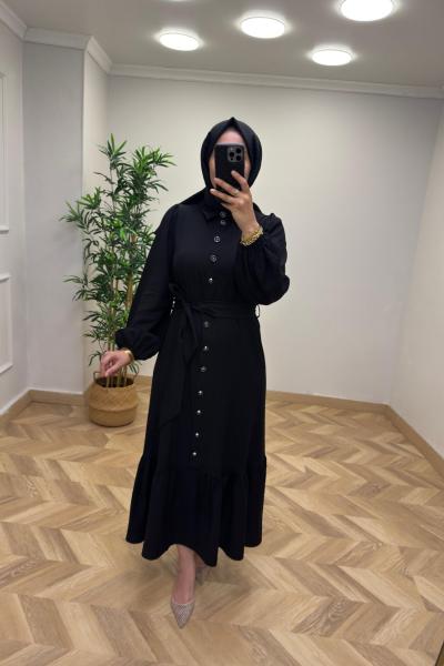 Asena  Elbise  Siyah