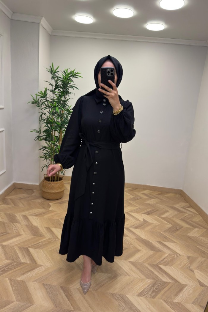 Asena  Elbise  Siyah