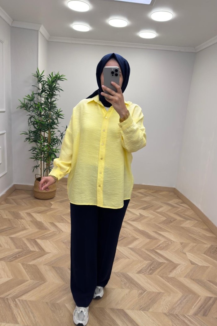 Nona Modal Gömlek  Sarı