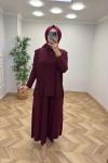 Asimetrik Sandy  Takım  Bordo