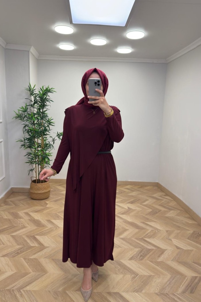 Asimetrik Sandy  Takım  Bordo