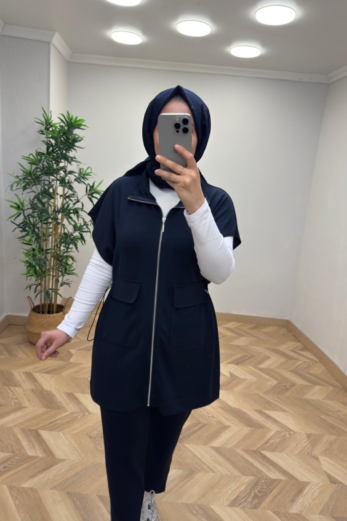 Puane Bella Yelekli Takım Lacivert
