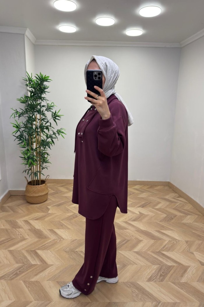Hera Çıt Çıt Detay Takım Mürdüm