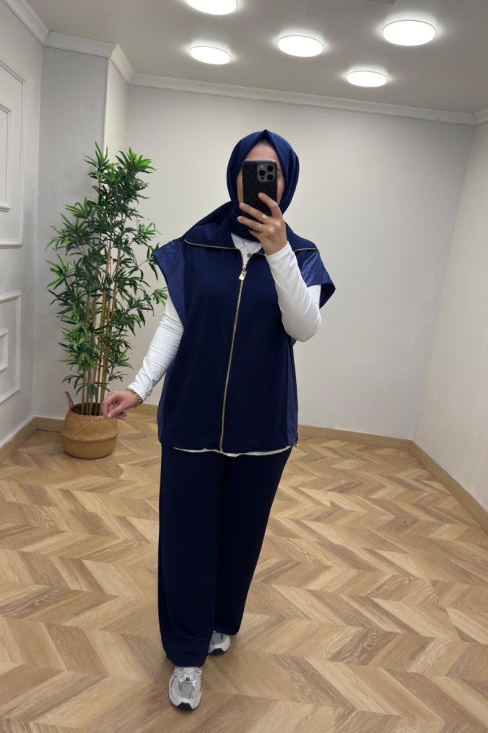 Negro Yelekli Takım  Lacivert