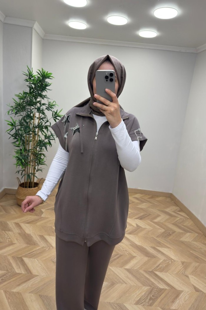 Yıldız Taşlı Takım Sütlü Kahve