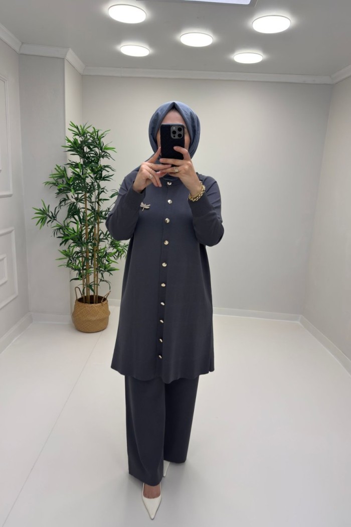 Nilüfer  Merserize Takım Antrasit