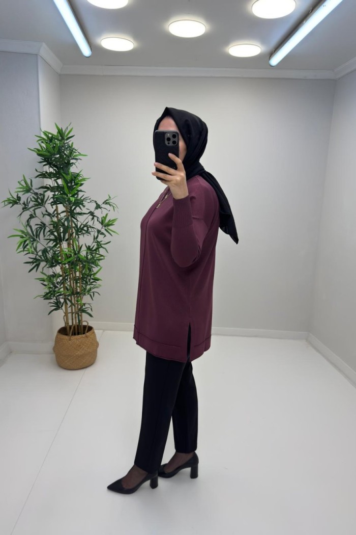 ERVA Merserize Tunik Mürdüm