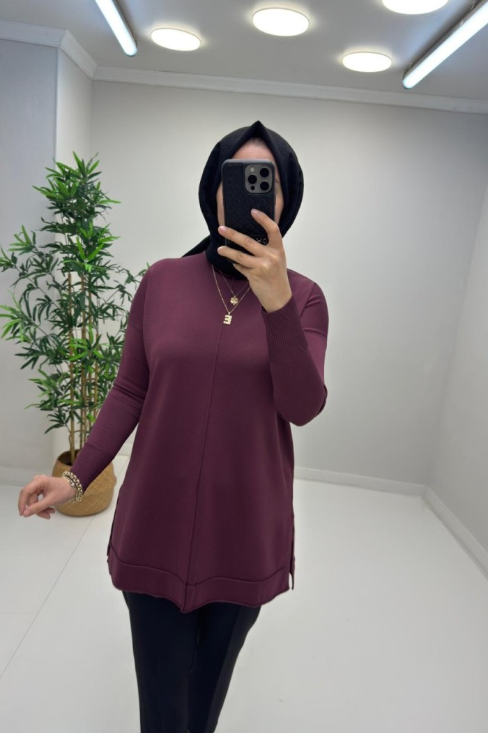 ERVA Merserize Tunik Mürdüm