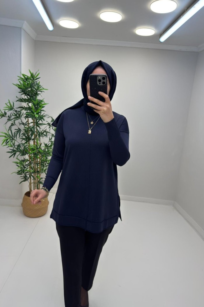ERVA Merserize Tunik Lacivert