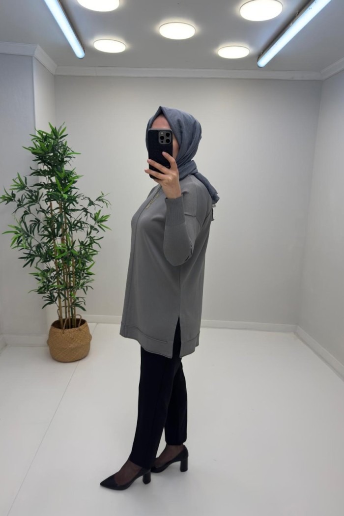 ERVA Merserize Tunik Gri